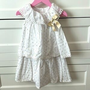 Baby Girl tiered white dress